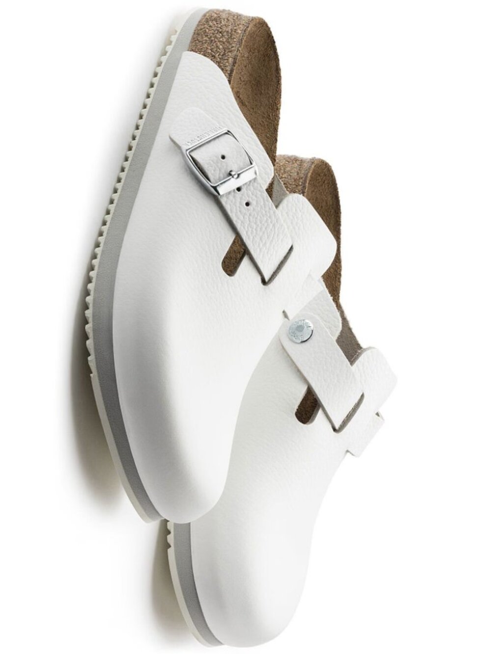 Birkenstock Boston Super Grip Leather Shoe size 41 -White
